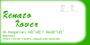 renato kover business card